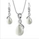 1 set Jewelry Set Drop Earrings For Women's Crystal Party Gift Daily Opal Silver-Plated Alloy Briolette Infinity Pear / Pendant Necklace