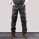 Men's Cargo Pants Cargo Trousers Trousers Camo Pants Leg Drawstring 8 Pocket Print Camouflage Comfort Outdoor Daily Going out Cotton Blend Fashion Streetwear Black Army Green