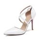 Women's Heels Wedding Shoes Pumps Dress Shoes Plus Size High Heels Party Work Daily Bridal Shoes Bridesmaid Shoes Summer Buckle Stiletto Heel Pointed Toe Elegant Comfort Walking Faux Leather