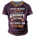 Letter Graphic Prints Sports Designer Casual Men's Unisex 3D Print T shirt Tee Slogan T Shirts Grumpy Old Man T Shirt Outdoor Street Daily T shirt Black Blue Purple Short Sleeve Crew Neck Shirt Summer