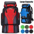 Men's Backpack Functional Backpack Tactical Backpack Outdoor Camping Hiking Traveling Color Block Oxford Cloth Large Capacity Waterproof Breathable Zipper 202 black 201 black 201 red