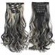 Synthetic Hair Curly Clip In Wig Extension 16 Clips In Hair Extension Hair Pieces Fake Hair Extension Synthetic 49 Colors