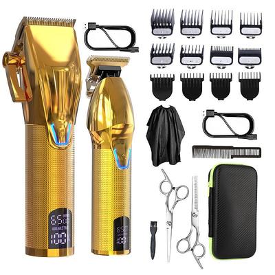 Hair Clipper And Hair Trimmer Kit Professional Hair Clippers For Men Cordless Barber Clippers Machine Rechargeable Outliner Trimmer Mens Beard Trimmer Electric Hair Cutting Grooming Kit