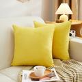 Decorative Toss Pillows Cotton Classic Solid Colored Warm Comfortable Pillow Case Cover Living Room Bedroom Sofa Cushion Cover Outdoor Cushion for Sofa Couch Bed Chair Pink Blue Sage Green Purple