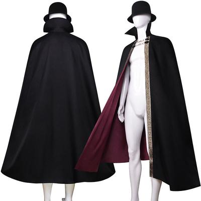 Retro Vintage Medieval Cape Cloak Vampire Men's Solid Colored Halloween Carnival Masquerade Carnival Performance Halloween Adults' Cloak Hat Summer Fall