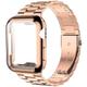 Link Bracelet Smart Watch Band with Case Compatible with Apple iWatch 45mm 44mm 42mm 41mm 40mm 38mm Sreies SE 8 7 6 5 4 3 2 1 for Smartwatch Strap Stainless Steel Buckle Shockproof