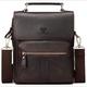 Men's Crossbody Bag Shoulder Bag Messenger Bag Nappa Leather Cowhide Daily Zipper Light Brown Coffee