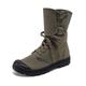 Men's Boots Biker boots Motorcycle Boots Retro Walking Vintage Classic Daily Canvas Booties / Ankle Boots Lace-up Black Army Green Fall Winter