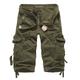 Men's Cargo Shorts Below Knee Length Shorts Capri Pants Hiking Shorts Multi Pocket Plain Calf-Length Daily Basic Big and Tall Wine Army Green