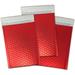 20 Lot 6X9 Metallic Bubble Mailers Cushioned Padded Waterproof Shipping Mailing Envelopes 6X10 Mail Bags #0 Thank You Kiss Stickers Combo Pack (Heart Red)