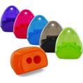 6 Colors Dual Hole Manual Pencil Sharpener With Triangle Receptacle For School Home Office Using Standard And Jumbo Pencils Two Hole Pencil Sharpener (Pack Of 6)