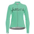 21Grams Racing Cycle Heartbeat Women's Long Sleeve Cycling Jersey Spandex Polyester Green Orange Red Heart Funny Bike Top Mountain Bike MTB Road Breathable Quick Dry Moisture Wicking Sports Clothing