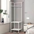 1Set Bedroom Corner Coat Racks Cabinet Hanging Rack Metal Racks Clothing Multi-function Floor Standing Clothes Hanger Storage Shelf