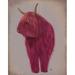 Highland Cow 4 Pink Full Poster Print - Funky Fab (24 x 36)