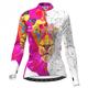 21Grams Women's Cycling Jacket Cycling Jersey Long Sleeve Bike Jacket Top with 3 Rear Pockets Mountain Bike MTB Road Bike Cycling Thermal Warm Warm Breathable Soft White Yellow Pink Animal Sports