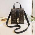 Women's Crossbody Bag Shoulder Bag Mobile Phone Bag PU Leather Office Shopping Daily Buckle Adjustable Durable Solid Color Letter Light Brown Leopard Dark Brown