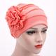 Women's Hats Spring Summer Plain Color Floral Beanie Hat Muslim Stretch Turban Hat Cap Hair Loss Headwear Hijab Cap
