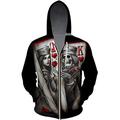 Men's Hoodie Full Zip Hoodie Jacket Lightweight Hoodie Black And White Black Yellow Red Gold Hooded Color Block Skull Graphic Prints Zipper Casual Daily Sports 3D Print Designer Sportswear Casual