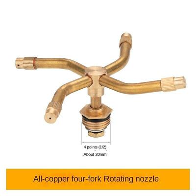 3/4 Arm Automatic Rotary Sprayer Garden Sprinkler Rotary Lawn Sprinkler 360-Degree Automatic Rotation Brass Sprinkler Rotating Sprinkler System Sprinklers Suitable for Large Areas