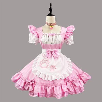 Inspired by Cosplay Maid Costume Anime Cosplay Costumes Japanese Carnival Cosplay Suits Dresses Short Sleeve Neckwear Costume For Women's Girls'