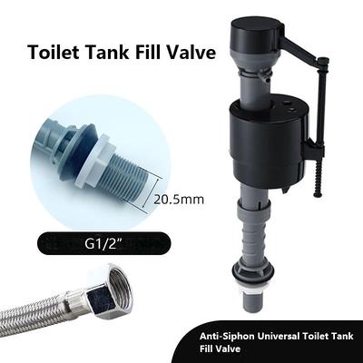 Fluidmaster 400A Anti-Siphon Universal Toilet Tank Fill Valve Black