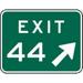 Traffic & Warehouse Signs - Exit number sign right - Weather Approved Aluminum Street Sign 0.04 Thickness - 18 X 24