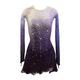 Figure Skating Dress Women's Girls' Ice Skating Dress Blue Stretchy Training Competition Skating Wear Thermal Warm Crystal / Rhinestone Long Sleeve Ice Skating Figure Skating