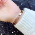 Women's Bracelet Ladies' Classic Stainless Steel Cubic Zircon Inlay Gold Silver Rose Gold 1 Piece Bracelet for Party Daily Gifts