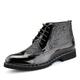 Men's Boots Brogue Dress Shoes Lug Sole Metallic Shoes Casual Daily Party Evening PU Booties / Ankle Boots Lace-up Black Gold Summer Spring Fall