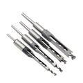 4pcs Woodworking Bit Hole Drill Carpenter Square Drill Bit Tool Guide Positioner 1/2, 1/4, 5/16, 3/8 Inch