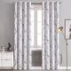 Blackout Curtain Drapes Leaf Printed,1 Panel Grommet Thermal Insulated Room Darkening Curtains for Bedroom and Living Room