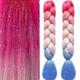 2Pcs Hair Extensions for Braids Ombre Braiding Hair Add Tinsel Hair Extension Sparkly Braiding Hair 24 Inch Braiding Hair Pre Stretched Ombre 100g Heat Resistant Colorful Synthetic Braiding 3 Tone f