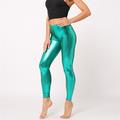 1980s High Waisted Shiny Latex Patent Leggings PU Leather Pencil Pants Disco Women's Carnival Party Pants