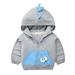 TAIAOJING Unisex Boys Jacket Kids Toddler Baby Girls Autumn Winter Eyes Cartoon Print Cotton Hooded Long Sleeve Hooded Sweatshirt Coat 1-2 Years