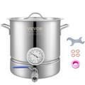 Vevor - Cuve de Brassage 19 l en Acier Inoxydable Cuve Fermentation Biere Fond de Pot a Trois