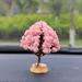 olkpmnmk Living Room Decor Desk Decor Miniature Multicolour Tree Cherry Tree Artificial Flower Tree Decoration Mini Love Tree Home Decor