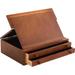 US Walnut 2-Drawer Adjustable Wooden Storage Box With Fold Up Solid Drawing Easel