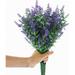 Artificial Flowers Artificial Lavender Plants Flowers in Vase Indoors Outdoor Garden Potted Plastic Flower Plant for Gift Home Romantic Wedding Bouquet Party Office Patio DIY Decor - Purple