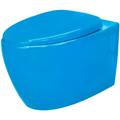 Loobow - Toilette suspendu de couleur bleu Cuvette wc en céramique