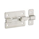 Targette pêne plat pour porte d'ameublement, 50mm, inox