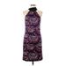 Trina Turk Casual Dress - Sheath Halter Sleeveless: Purple Dresses - Women's Size 10