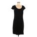 Kensie Casual Dress - Mini Scoop Neck Short sleeves: Black Print Dresses - Women's Size Medium