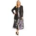 Plus Size Women's Tropical Jacket and Dress Set by Woman Within in Black Tropical (Size 5X)