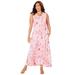 Plus Size Women's Morning to Midnight Maxi Dress (With Pockets) by Catherines in Sweet Coral Floral Bandana (Size 0X)