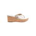 Circus Sandals: Slip On Wedge Party Ivory Solid Shoes - Women's Size 8 - Open Toe