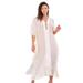 Plus Size Women's Ruffled Ankle-Length Lurex Cover-Up by Swim 365 in Cream Gold (Size 22/24)