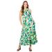 Plus Size Women's Halter Maxi Dress by Catherines in Aqua Sea Floral (Size 4X)