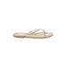 J.Crew Flip Flops: Silver Shoes - Women's Size 10 - Open Toe