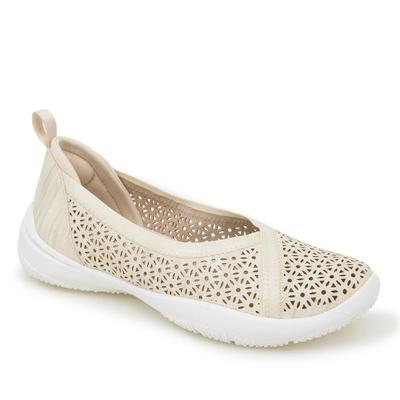 Women's Emma Slip On Flat by JBU in Cream Shimmer (Size 9 1/2 M)