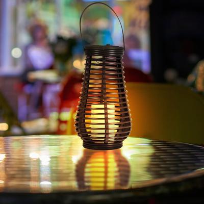 Solar Flickering Lantern by IDEAWORKS® in Black